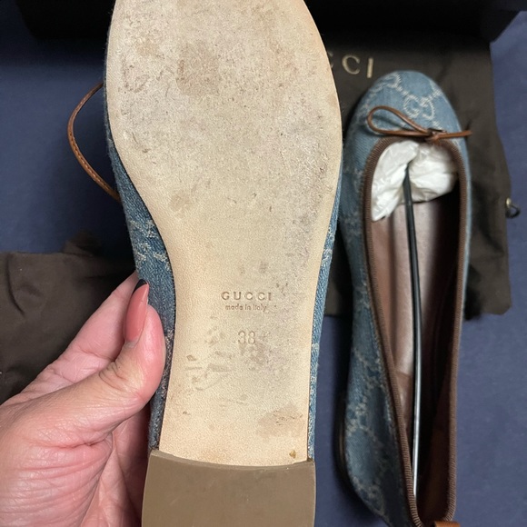 Gucci logo canvas flats - Picture 6 of 6